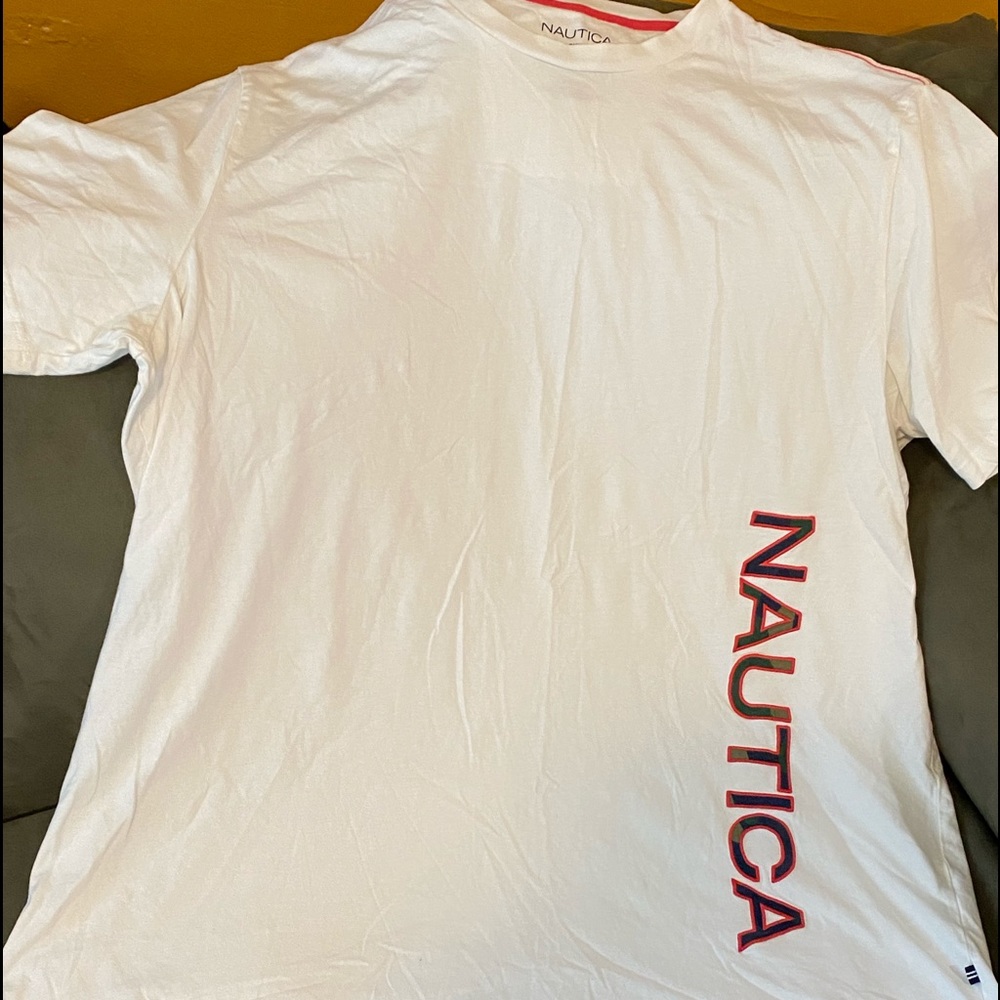 Nautica short sleeve shirt with camouflage